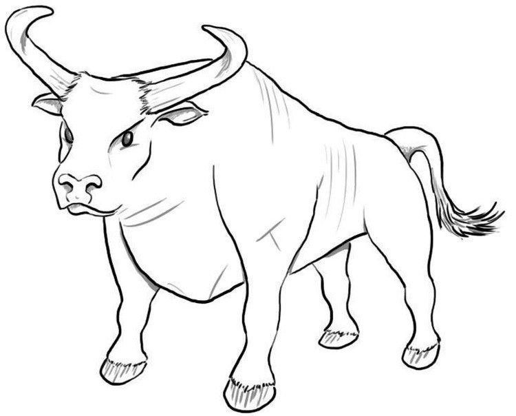 Dessins du taureau pour le nouvel an 2021