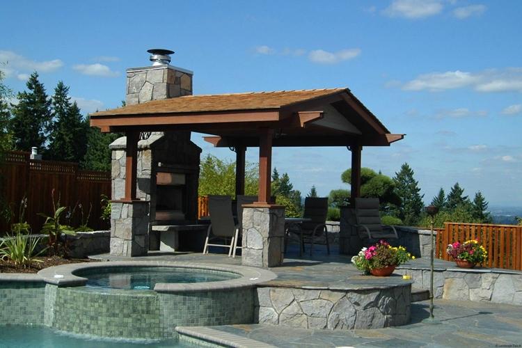 Gazebos de jardin en pierre