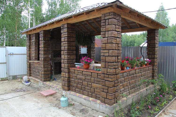 Gazebos de jardin en pierre