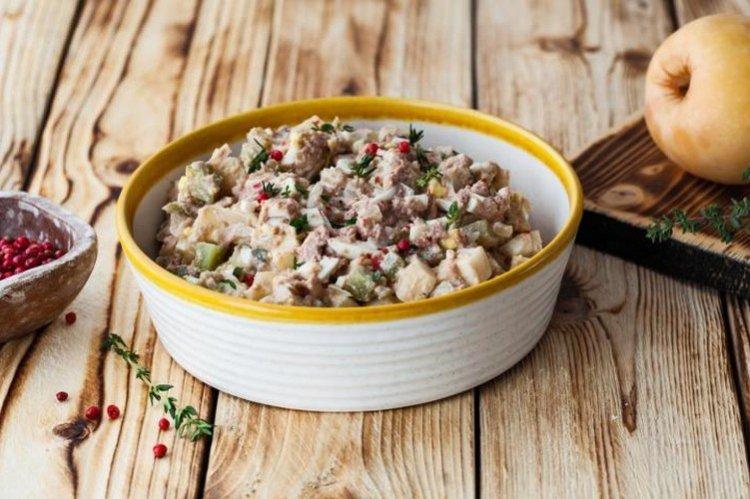 Salade de foie de morue aux pommes - recettes