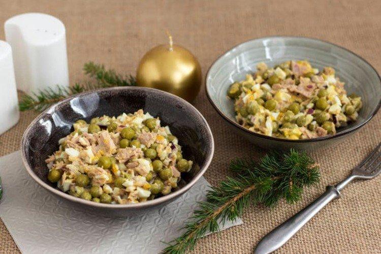Salade de thon en conserve aux petits pois - recettes