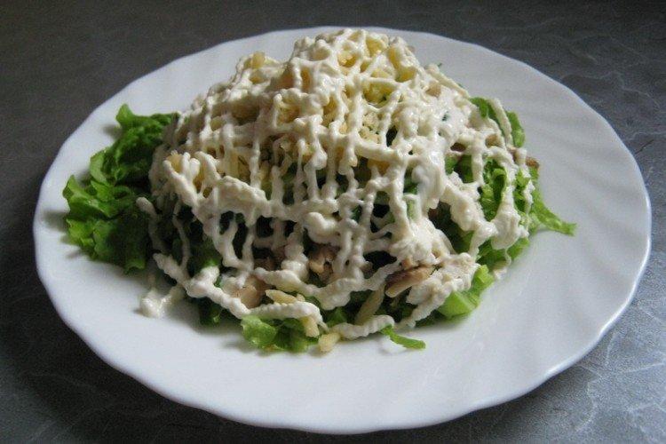 Salade de poulet et champignons Delicate - recettes