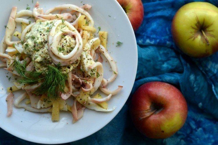 Salade de calamars et pommes - recettes