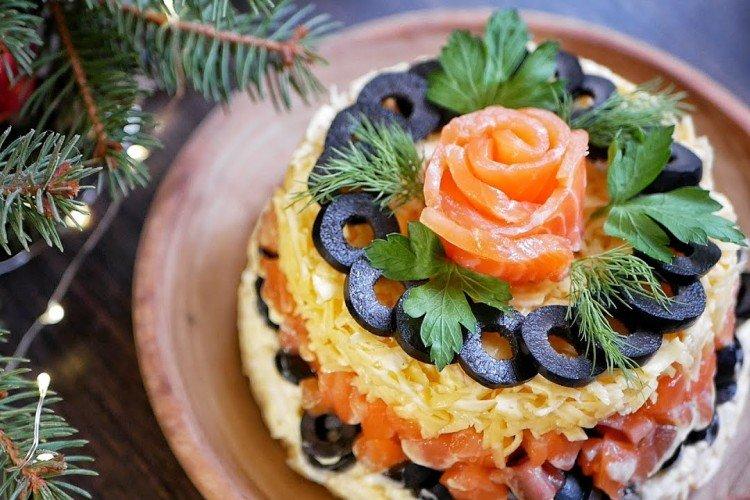 Salade de poisson rouge et fromage à pâte dure - recettes