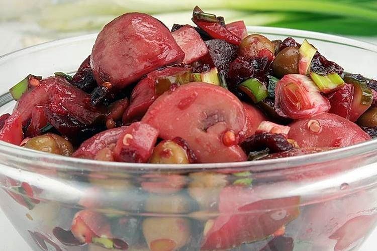 Salade aux champignons et betteraves - recettes