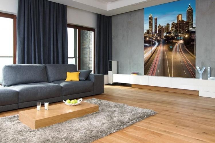 Couleur grise à l'intérieur du salon