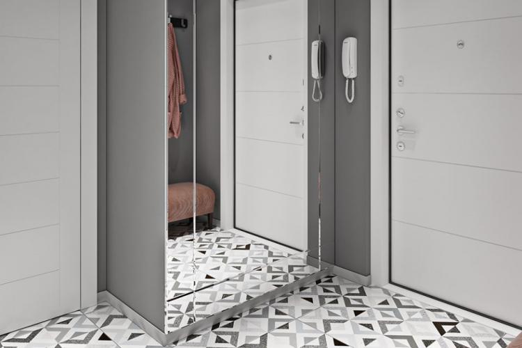 Couleur grise à l'intérieur du couloir