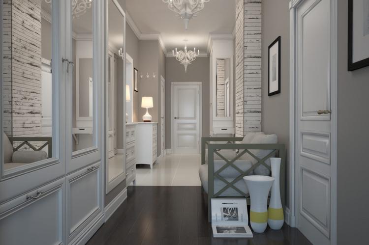 Couleur grise à l'intérieur du couloir