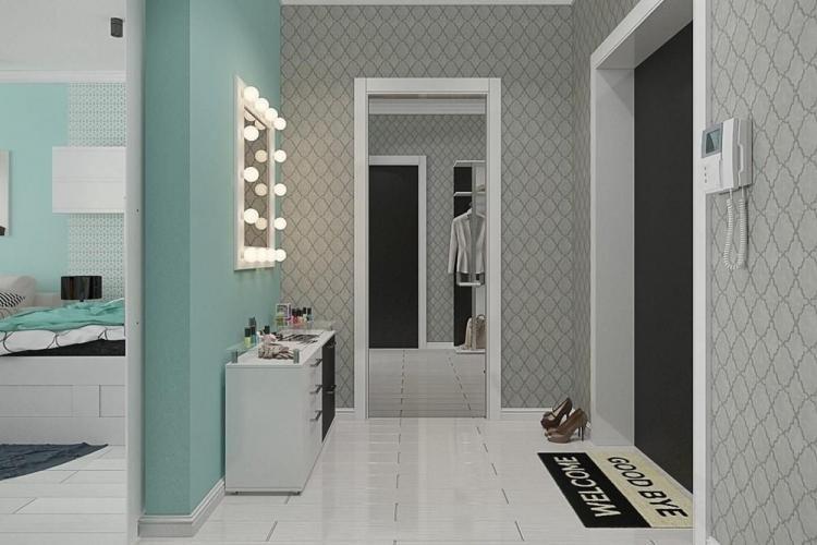 Couleur grise à l'intérieur du couloir