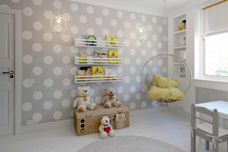 Couleur grise à l'intérieur de la chambre des enfants