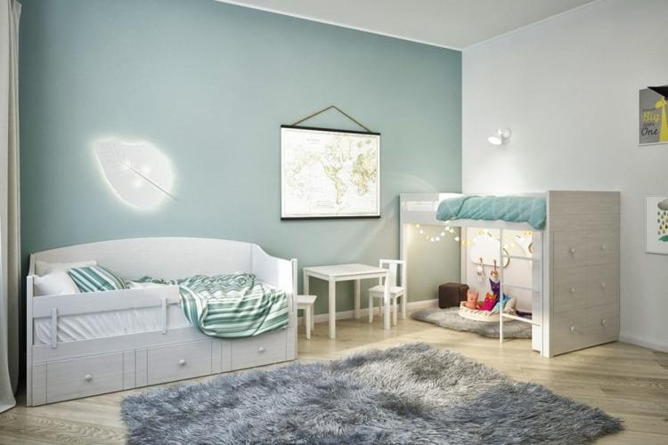 Couleur grise à l'intérieur de la chambre des enfants