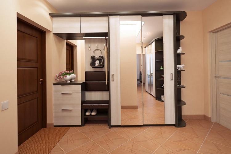 Armoire coulissante dans le couloir - modèles et photos