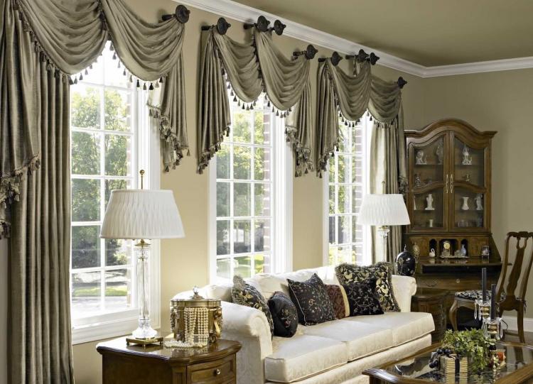 Rideaux pour le salon - photo