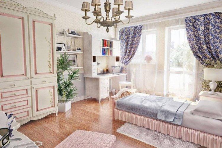 Rideaux de style provençal dans la chambre des enfants - conception de photos