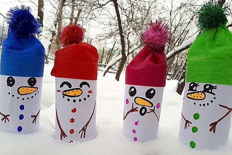 DIY bonhomme de neige en papier - photos et idées