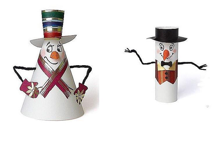 DIY bonhomme de neige en papier - photos et idées