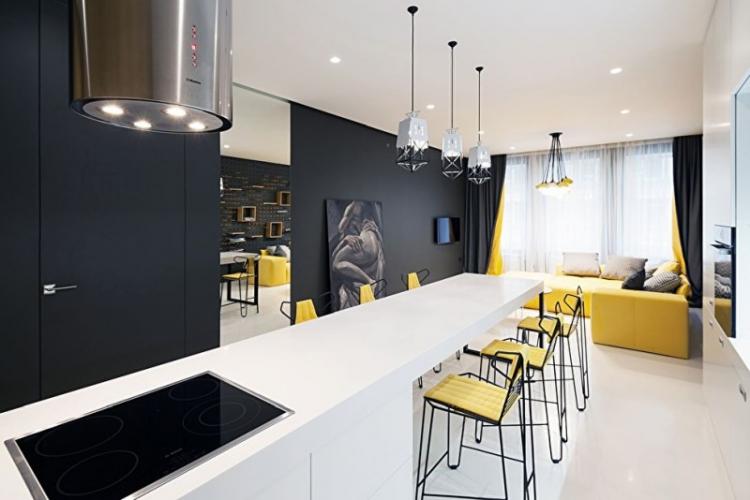 Appartement design moderne 85 m2, Kiev