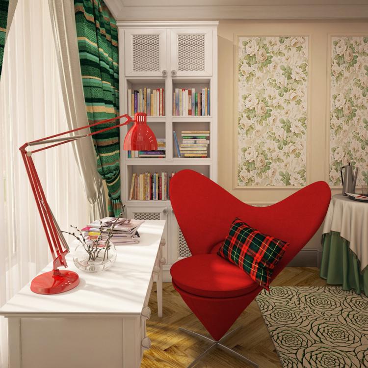 Conception de chambre à coucher de rose écossaise