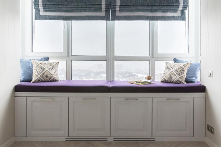 Chambre aux tons lavande - décoration d'intérieur