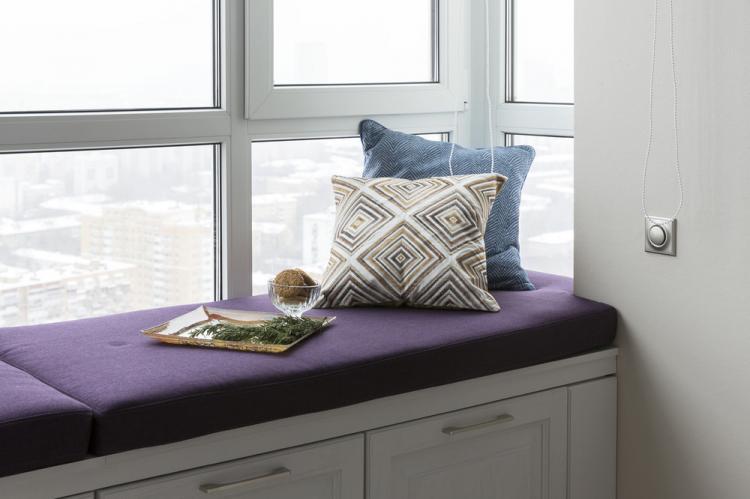 Chambre aux tons lavande - décoration d'intérieur