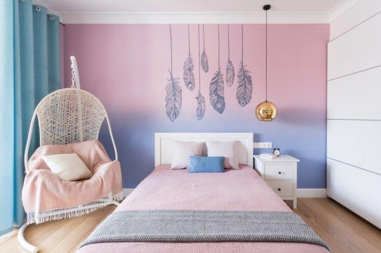Papier peint pour la chambre dans un style moderne - conception de photo