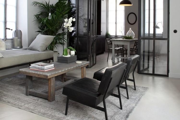 Cloisons vitrées dans le salon - Design d'intérieur