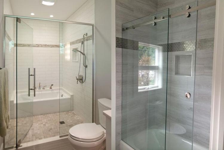 Cloisons vitrées dans la salle de bain - Design d'intérieur