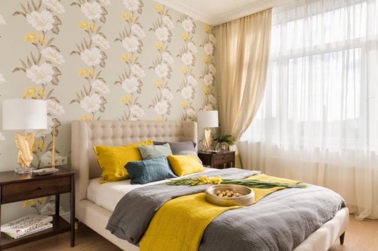 Chambre de style néoclassique - photo de design d'intérieur