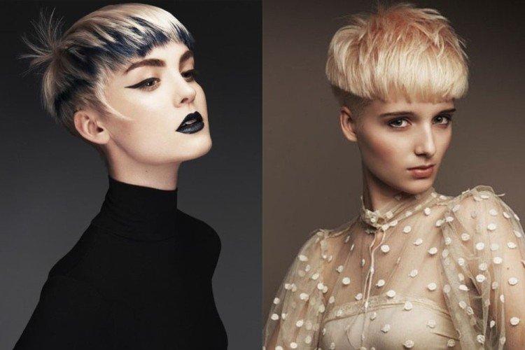 Chapeau de coupe de cheveux avec une frange courte pour cheveux courts