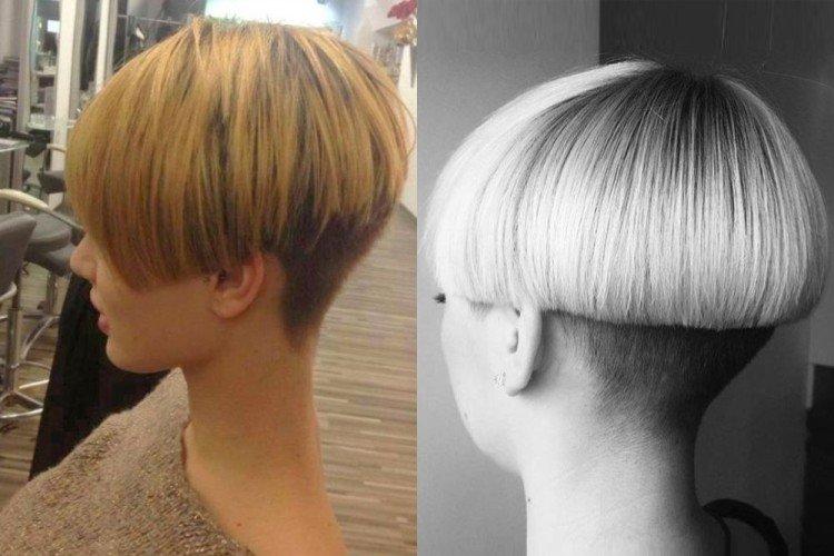 Bonnet de coupe de cheveux sur une jambe pour cheveux courts