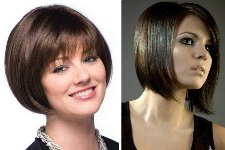 Coupe bob pour cheveux courts pour un visage rond