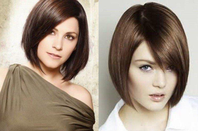 Kare avec frange oblique - Coupes de cheveux pour cheveux mi-longs qui donnent du volume