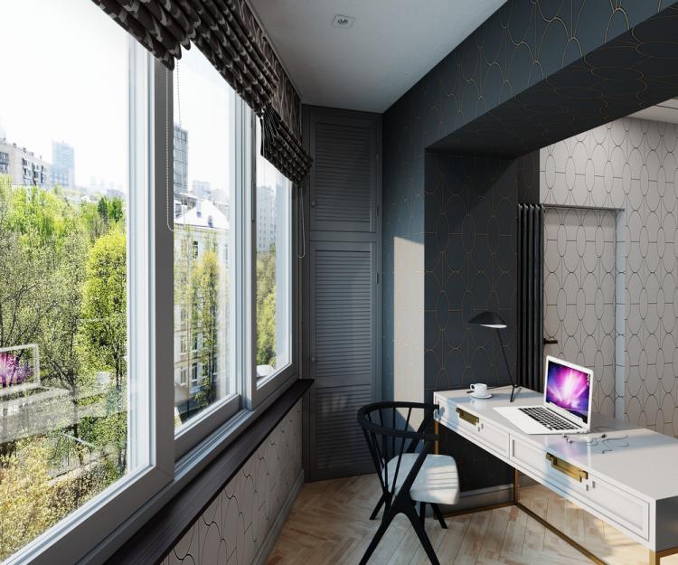 Lumière et confort : Chambre avec espace de travail - aménagement intérieur