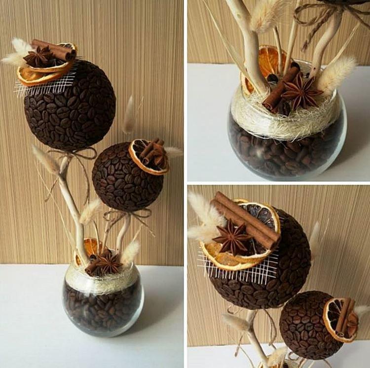 Topiaire de grain de café épicé