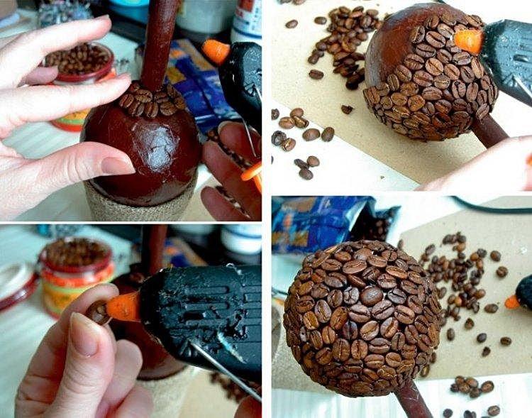 Topiaire de grains de café bricolage - photos et idées