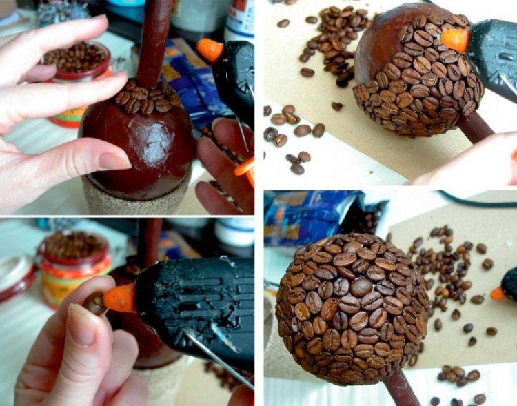 Topiaire de grains de café bricolage (caféier)