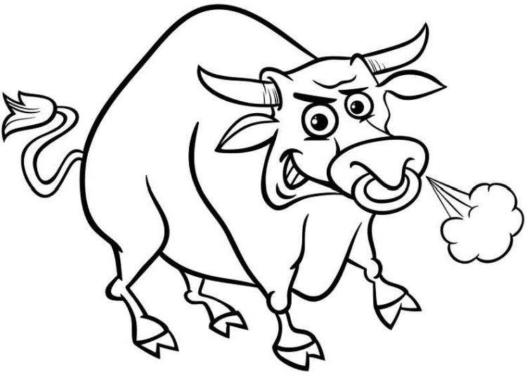 Pochoirs du taureau sur les fenêtres pour le nouvel an 2021 - photo