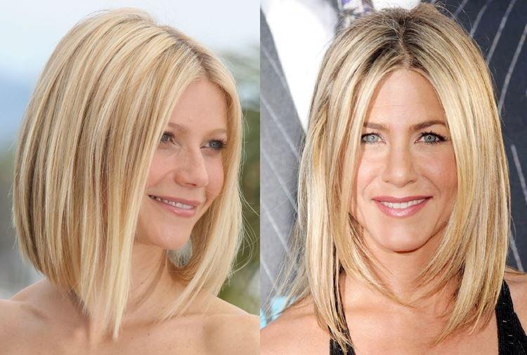 Bob long sans frange pour cheveux raides