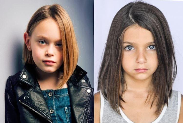 Bob allongé sans frange pour les filles