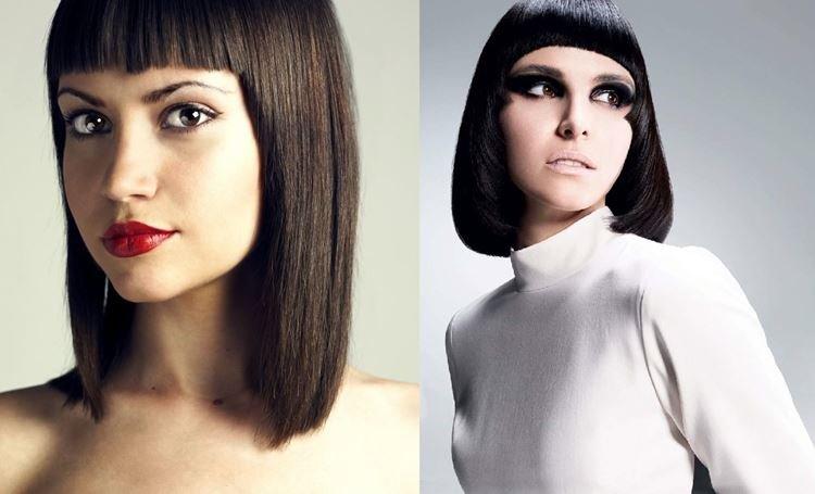 Bob long avec une frange courte