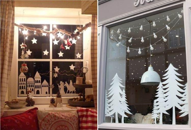 Motifs d'hiver - Décorations de fenêtre pour le nouvel an