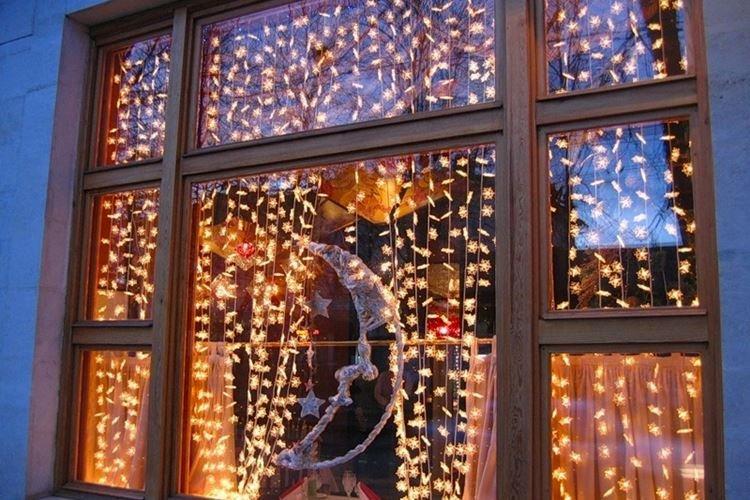 Décorations de fenêtre pour le Nouvel An - photos et idées