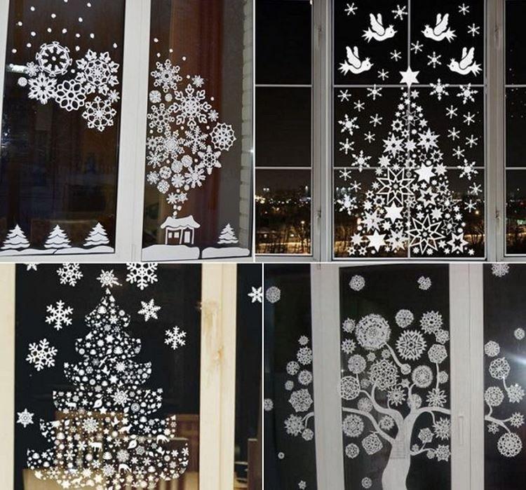 Décorations de fenêtre pour le Nouvel An - photos et idées