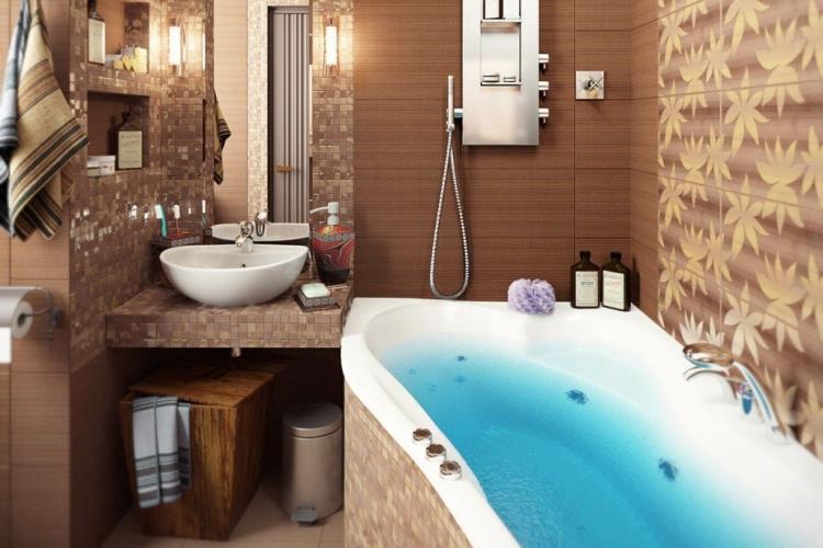 Design d'intérieur de salle de bain à Khrouchtchev - photo