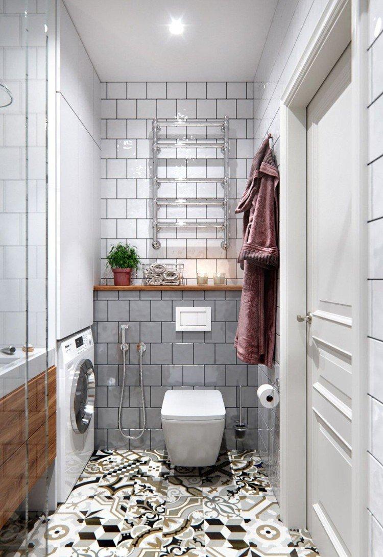 Conception de salle de bain de style scandinave - photo