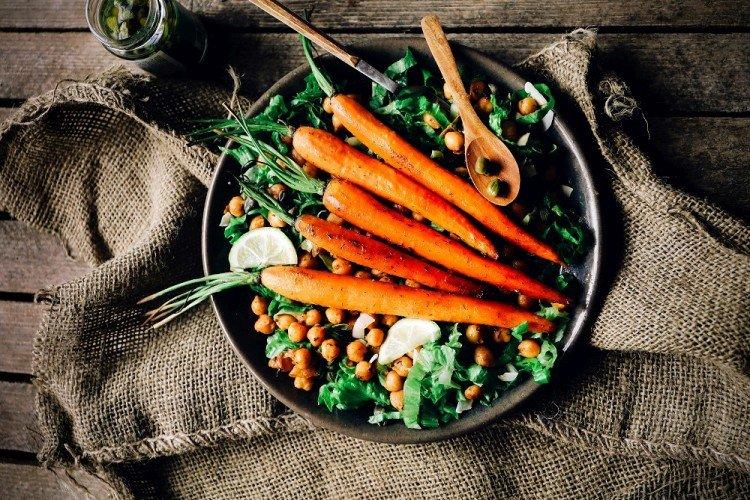 Salade de lentilles aux pois chiches - Salades rapides délicieuses et faciles