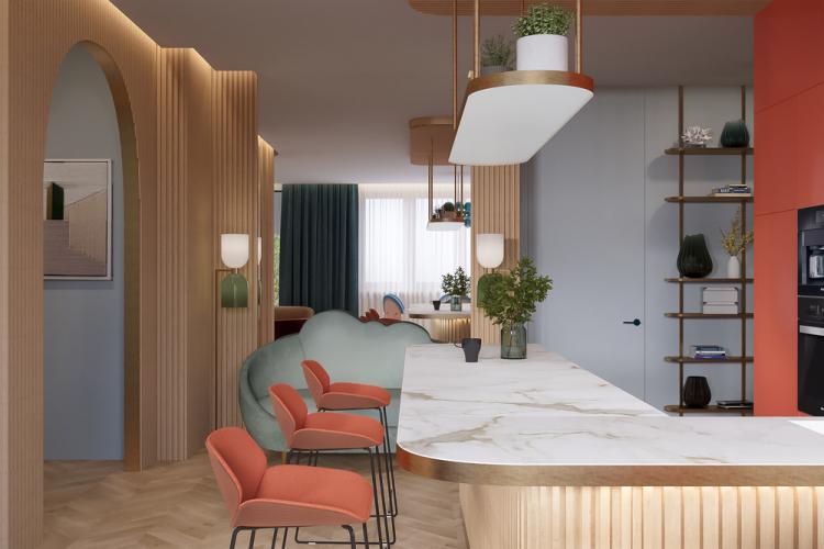 Appartement lumineux pour une jeune famille - design d'intérieur