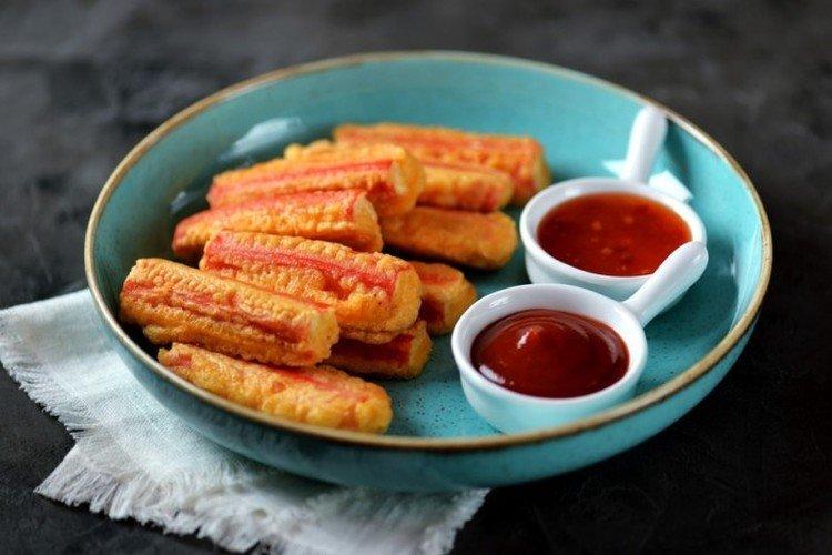 Bâtonnets de crabe en pâte - Snacks à la bière à la maison