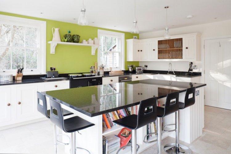 Vert avec du blanc - La combinaison de couleurs à l'intérieur