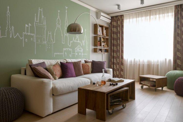 Vert avec marron - La combinaison de couleurs à l'intérieur